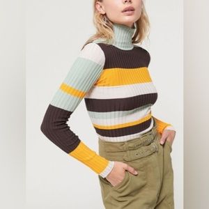UO Ronnie Ribbed Knit Turtleneck Sweater